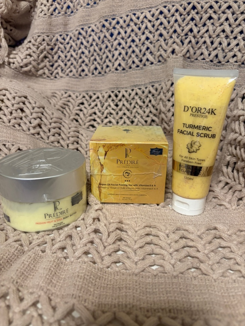 BUNDLE ‼️ D'OR24K Turmeric Facial Scrub + Predire Skincare Bundle - Yellow